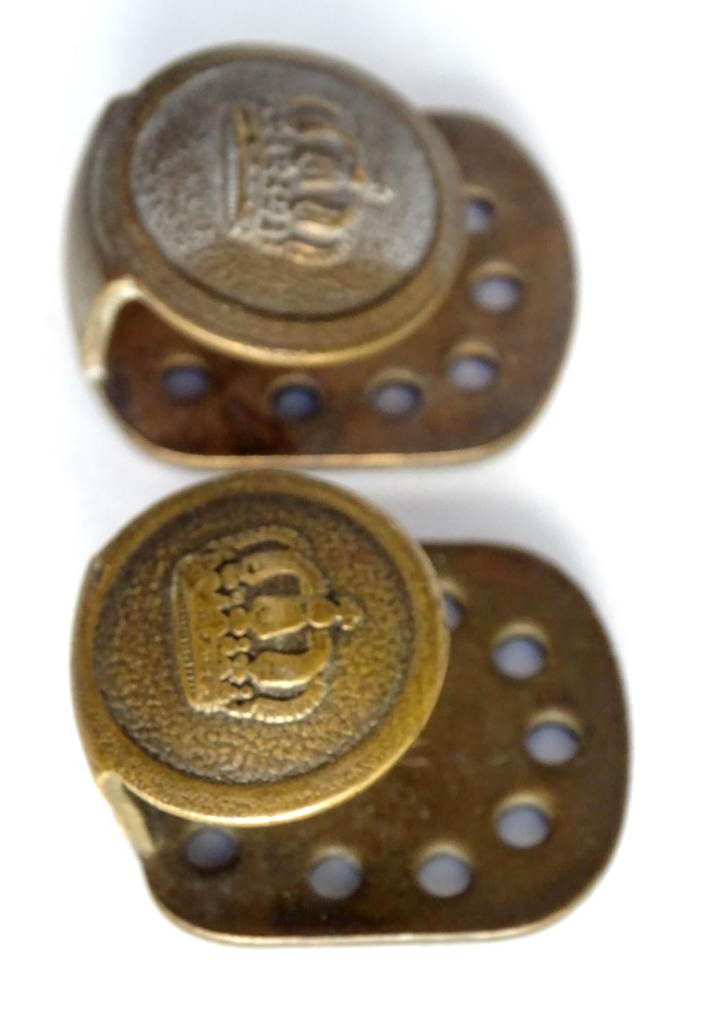 Paire de boutons-crochet de vareuse prussienne 14-18