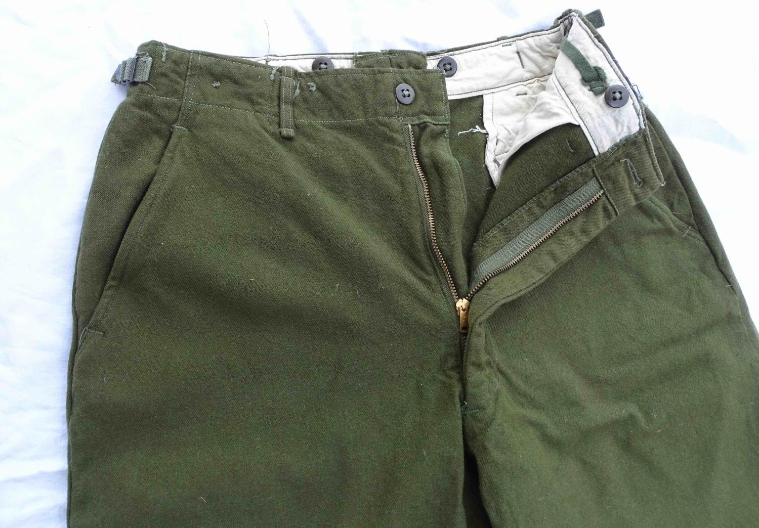 Pantalon laine M-1951.  Regular Small. Guerre de Cor&eacute;e