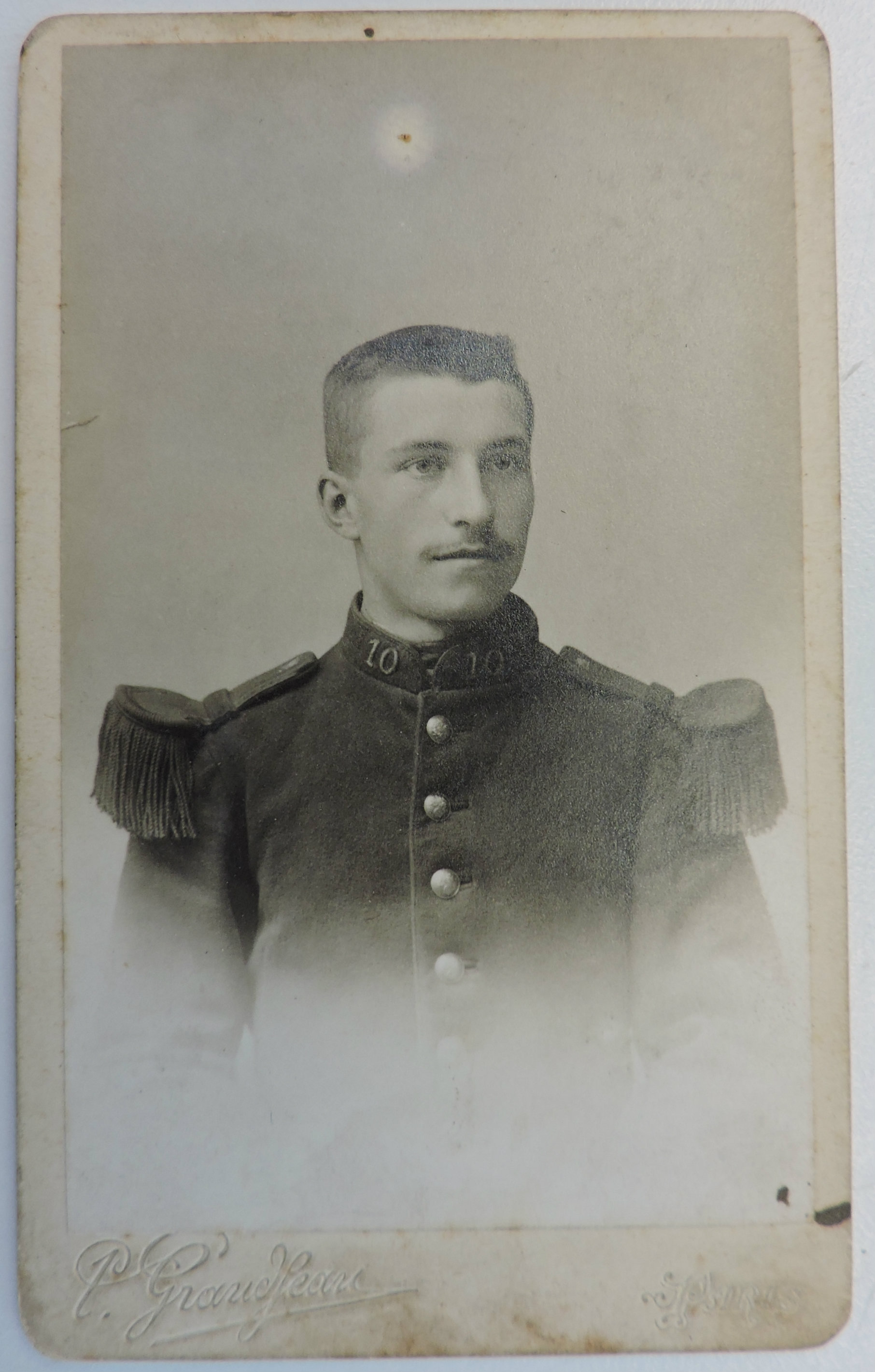 Photo CDV 10&deg; R&eacute;giment d&#039;Infanterie Auxonne