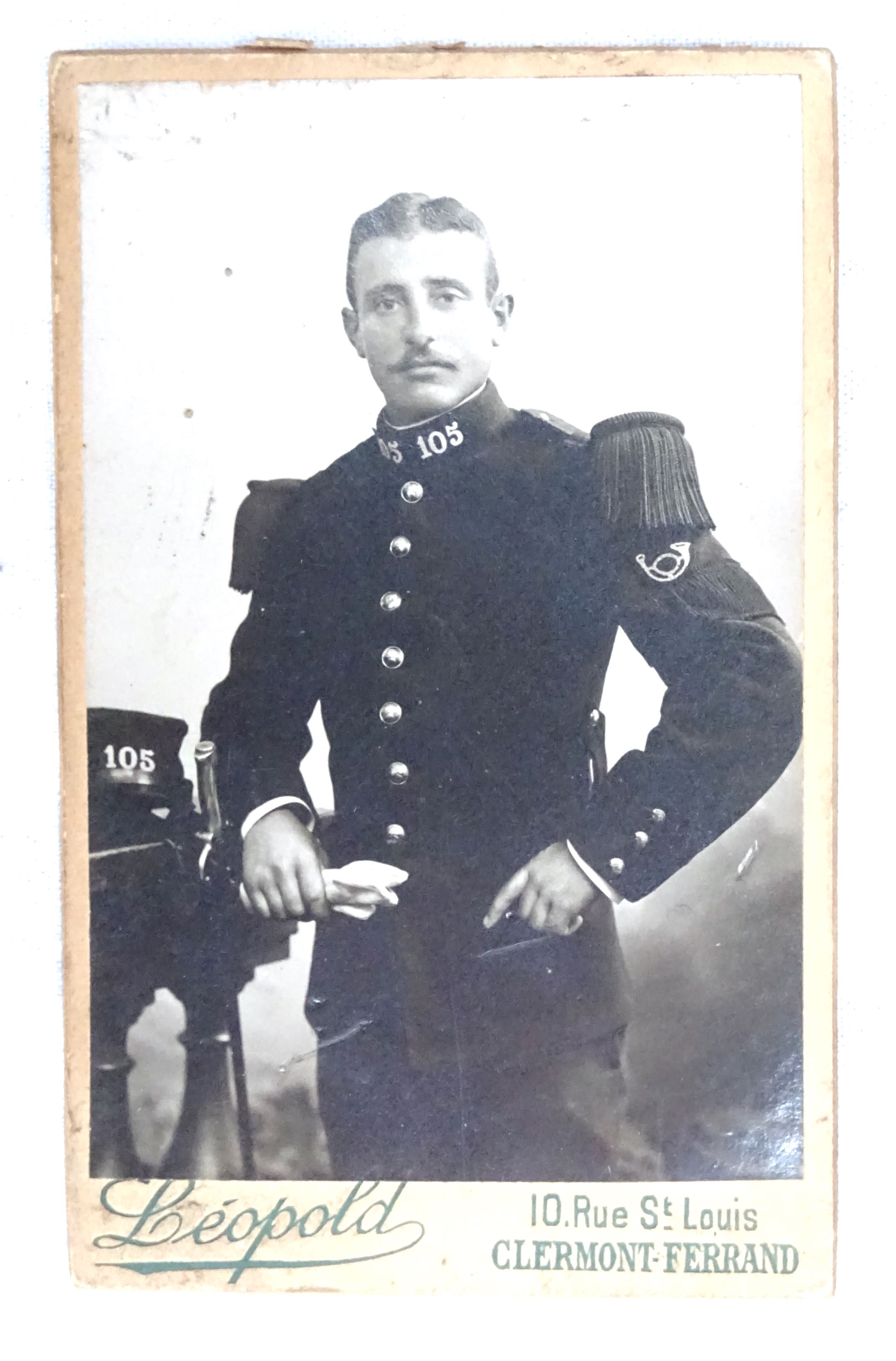 Photo CDV 105&deg; R&eacute;giment d&#039;Infanterie Clermont-Ferrand