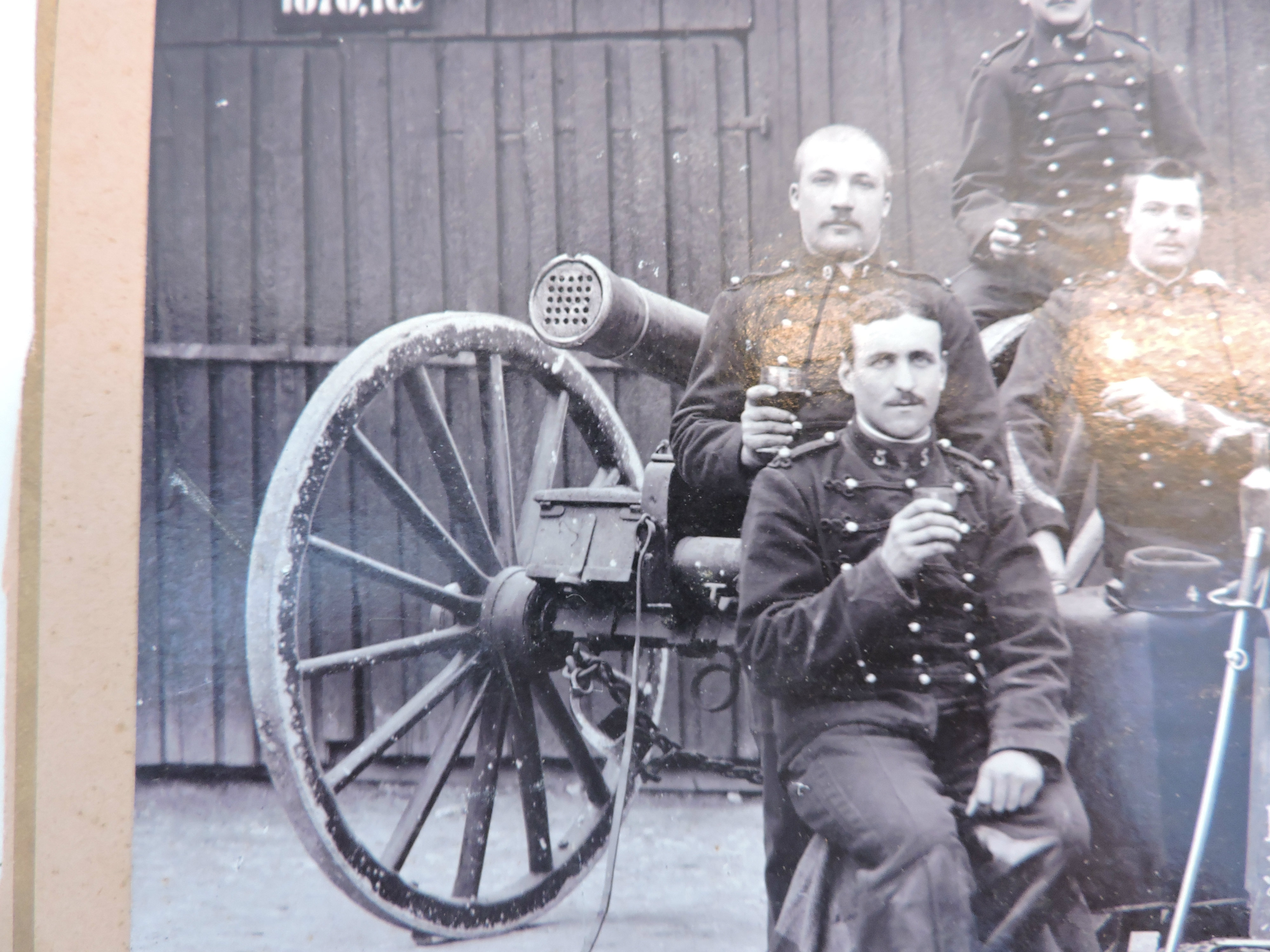 Photo D&eacute;tachement d&#039;artillerie de Montb&eacute;liard 1904 Canon &agrave; balles de Reffye