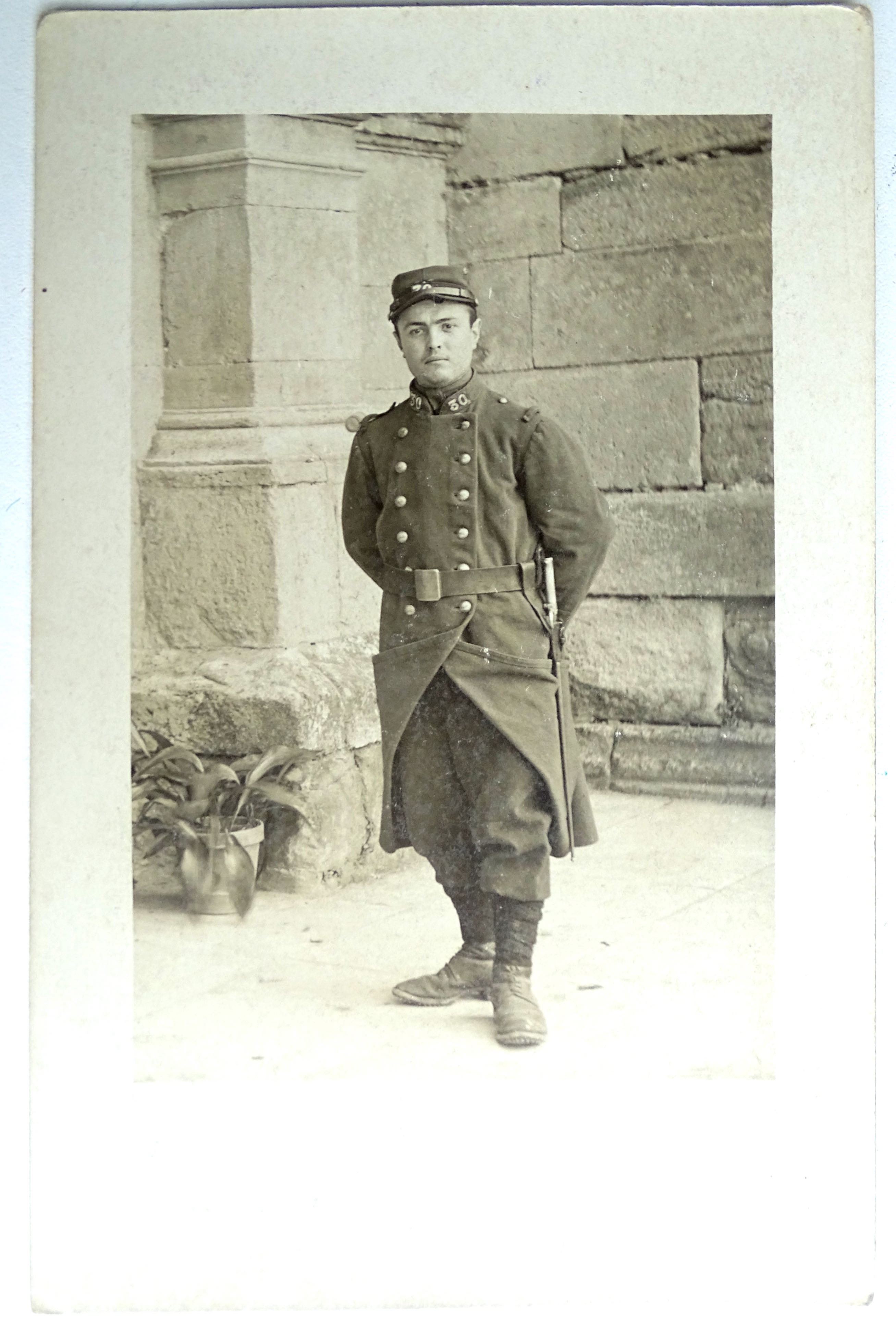 Photo-carte Poilu du 90&egrave;me d&#039;Infanterie 1914