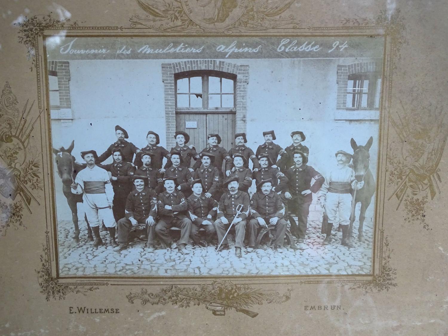 Photo encadr&eacute;e Compagnie muleti&egrave;re du 14&deg; BCA Classe 1894 Embrun