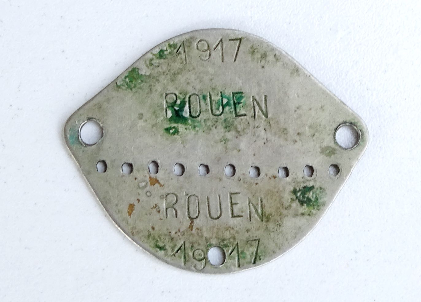 Plaque d&#039;identit&eacute; Soldat fran&ccedil;ais Rouen 1931