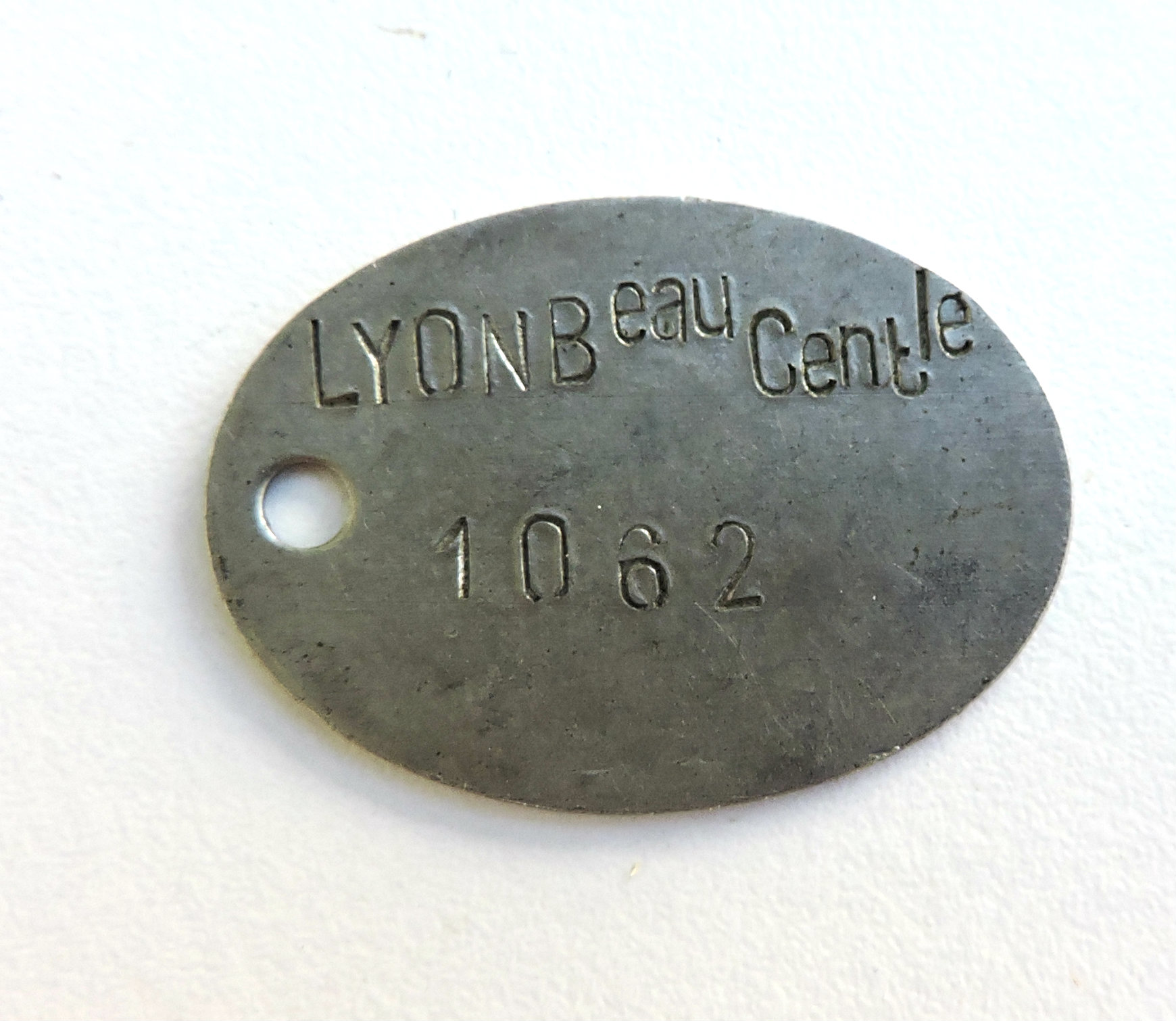 Plaques d&#039;identit&eacute; Soldat fran&ccedil;ais Lyon 1895
