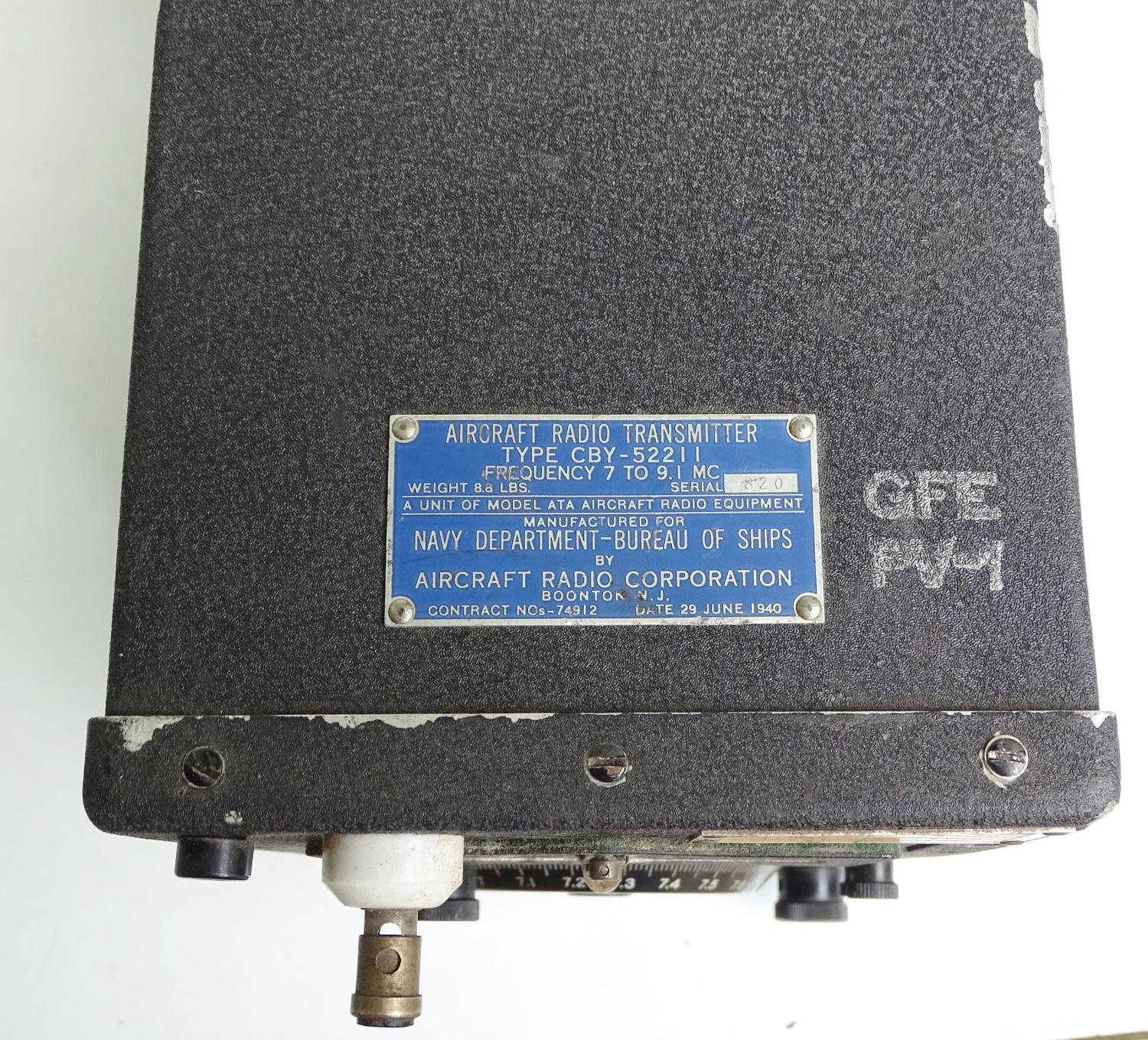 Radio Transmitter CBY-52211 ou BC-459-A  partie du SCR-274