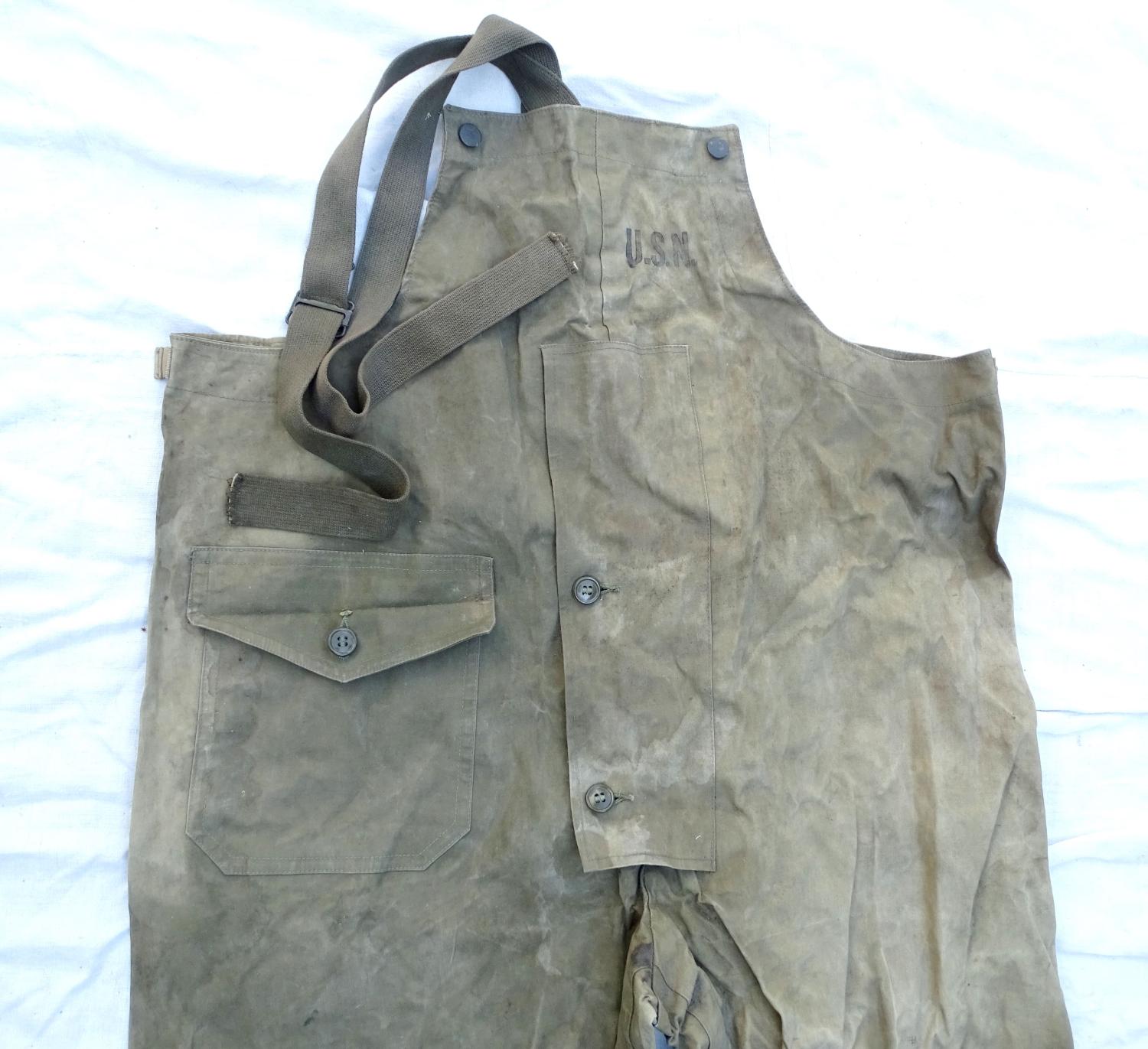 USN overalls deck pants WW2 1943