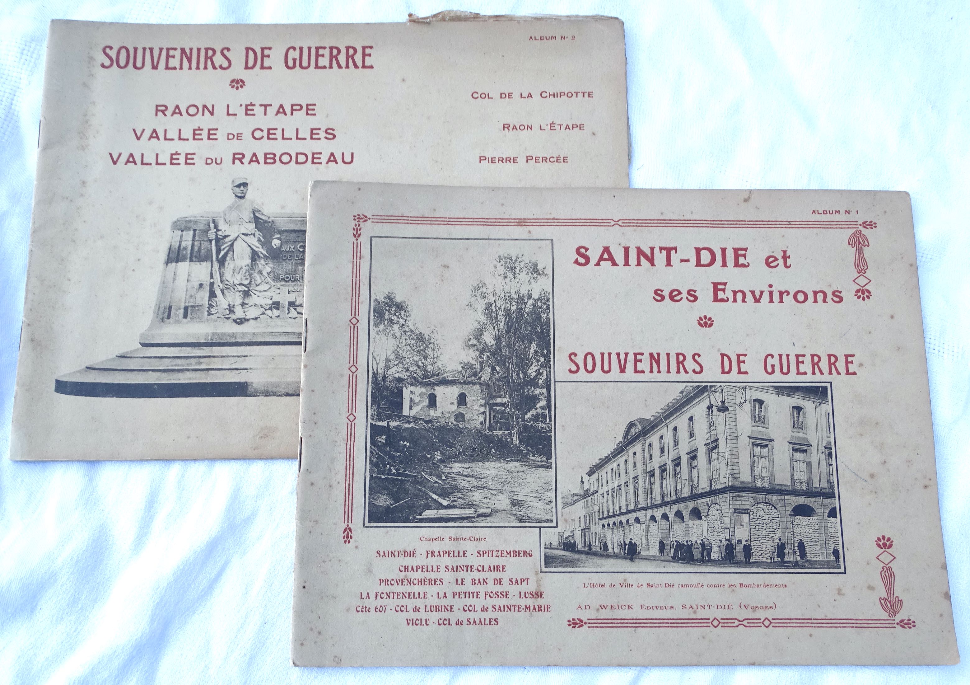 Souvenirs de Guerre Saint Di&eacute; et Raon l&#039;&eacute;tape. Albums photos