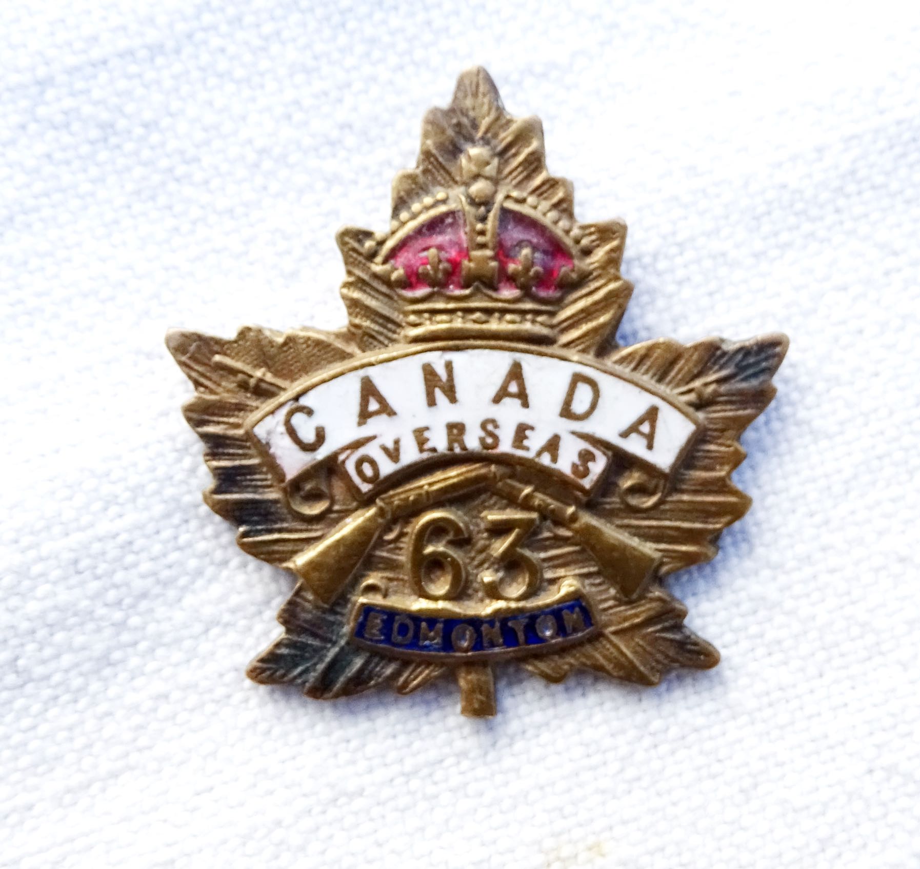 Sweetheart Canada 63rd Battalion Overseas Edmonton WW1