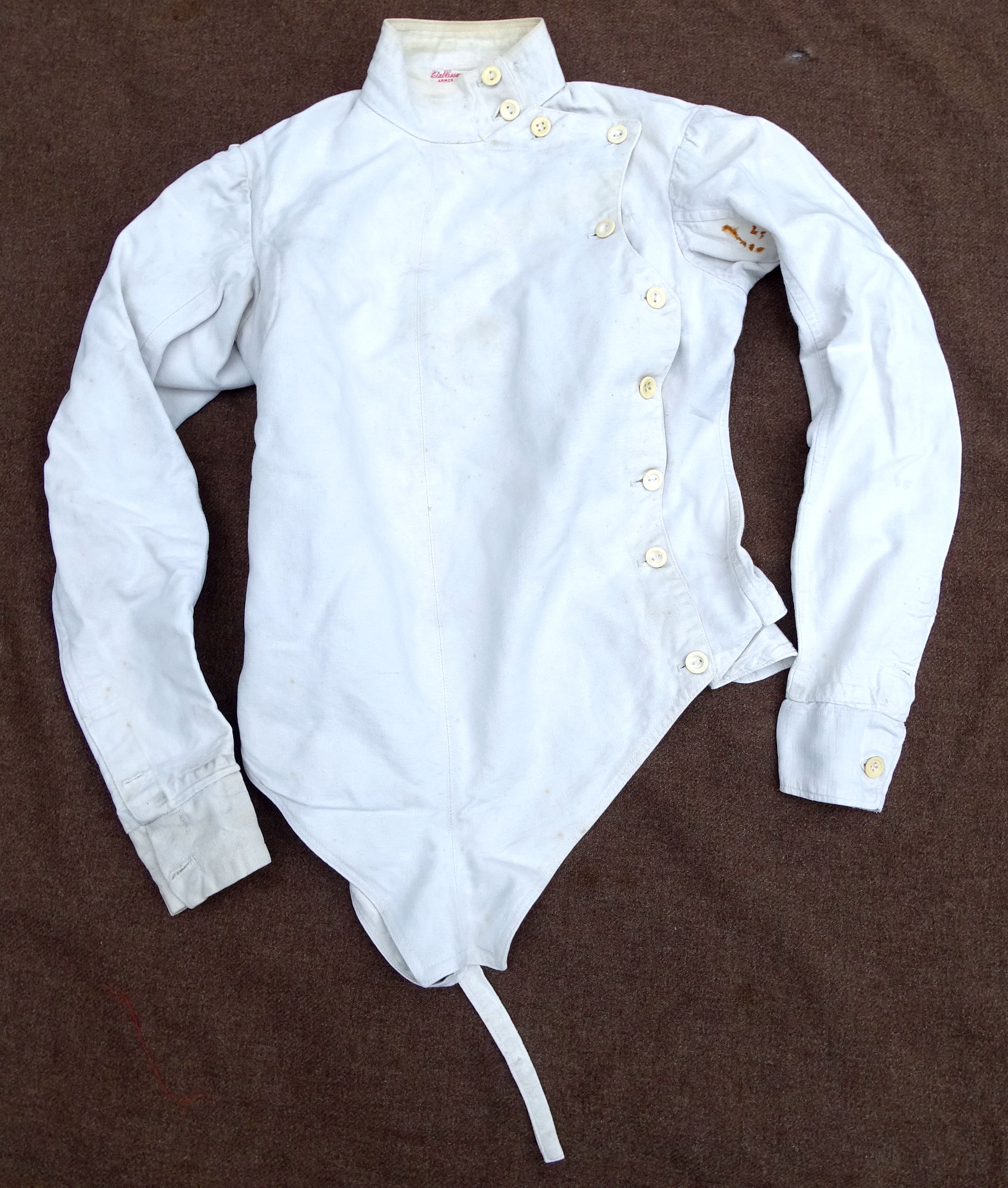 French fencing  outfit 1900  cotton Souzy of Paris