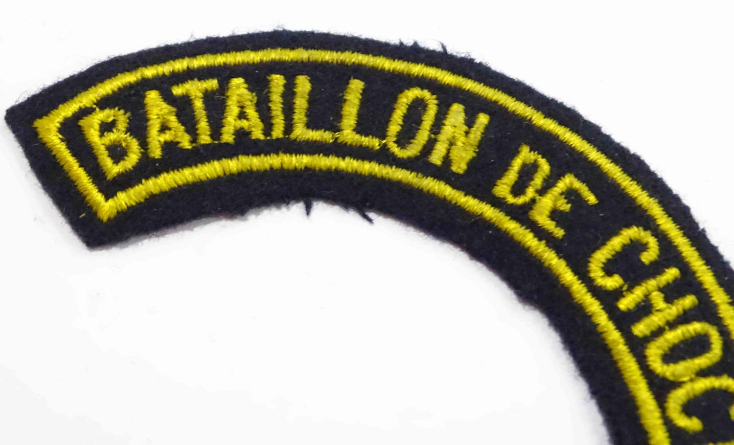 Titre d&#039;&eacute;paule. Bataillon de Choc