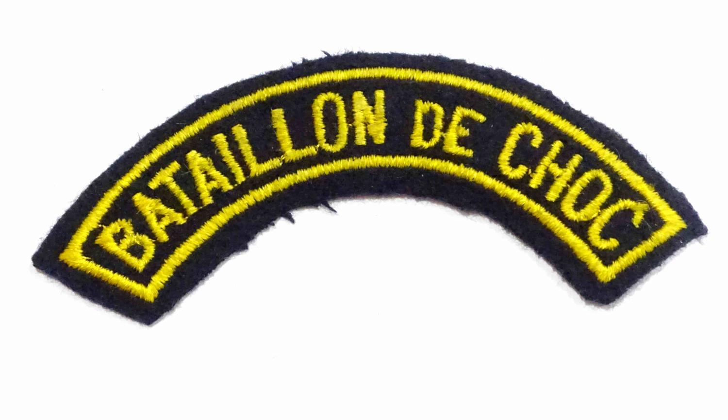Titre d&#039;&eacute;paule. Bataillon de Choc