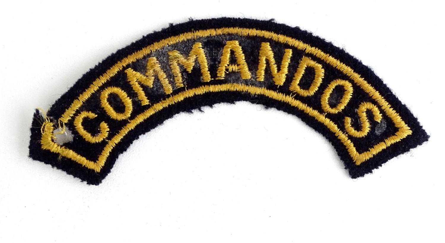 Titre d&#039;&eacute;paule Commandos (Fusiliers Marins).