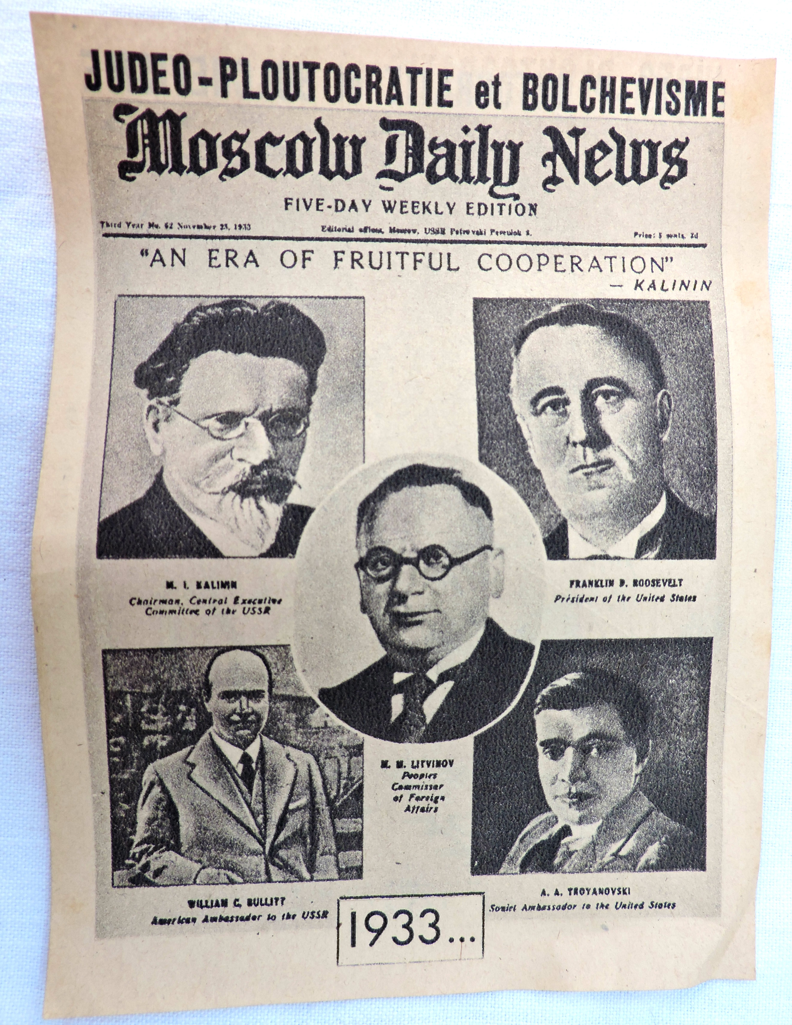 Tract  Judeo-ploutocratie et bolchevisme  1933-1943