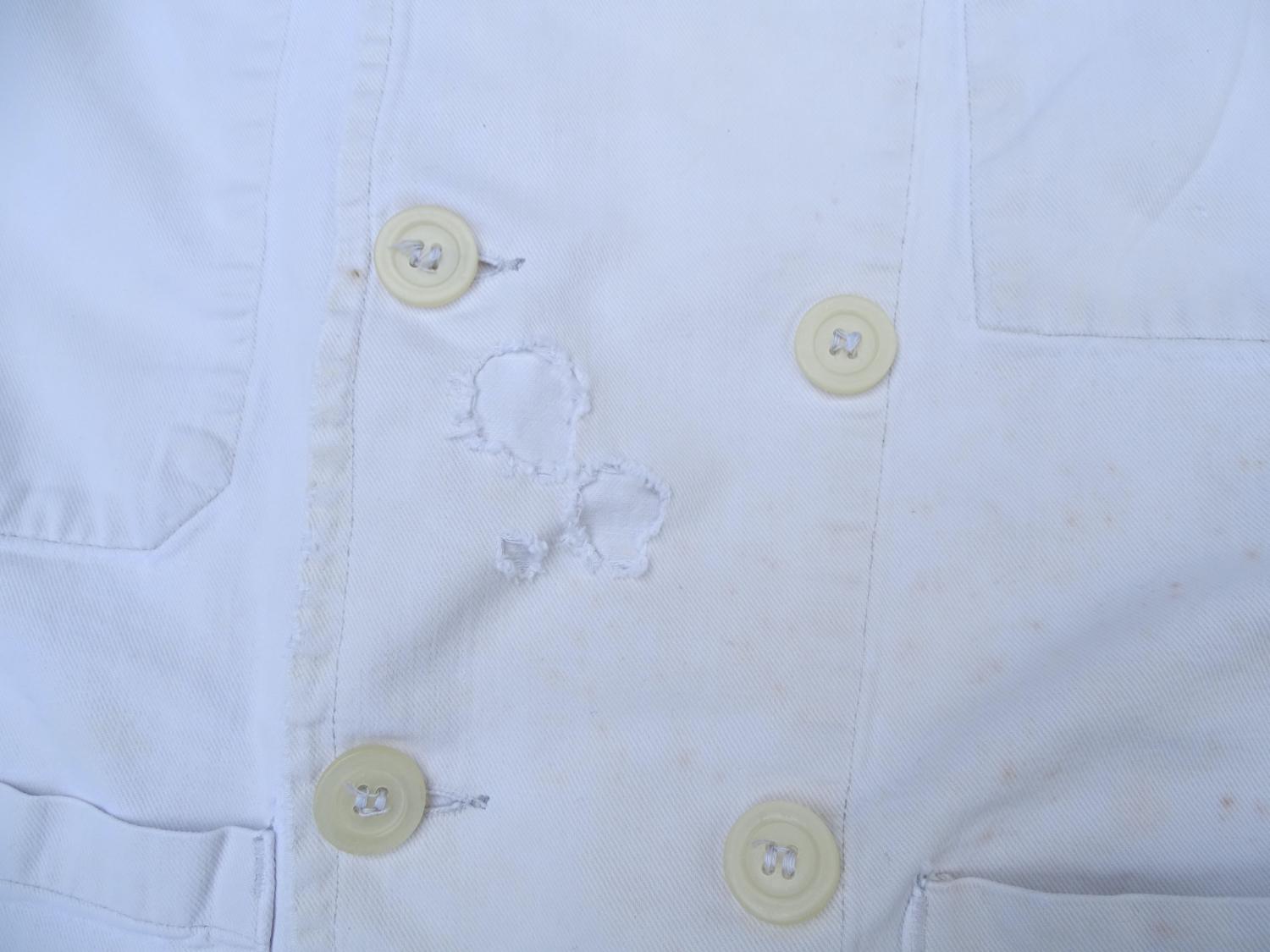 Veste de travail &agrave; double boutonnage  coton blanc  Peintre, platrier. Robur