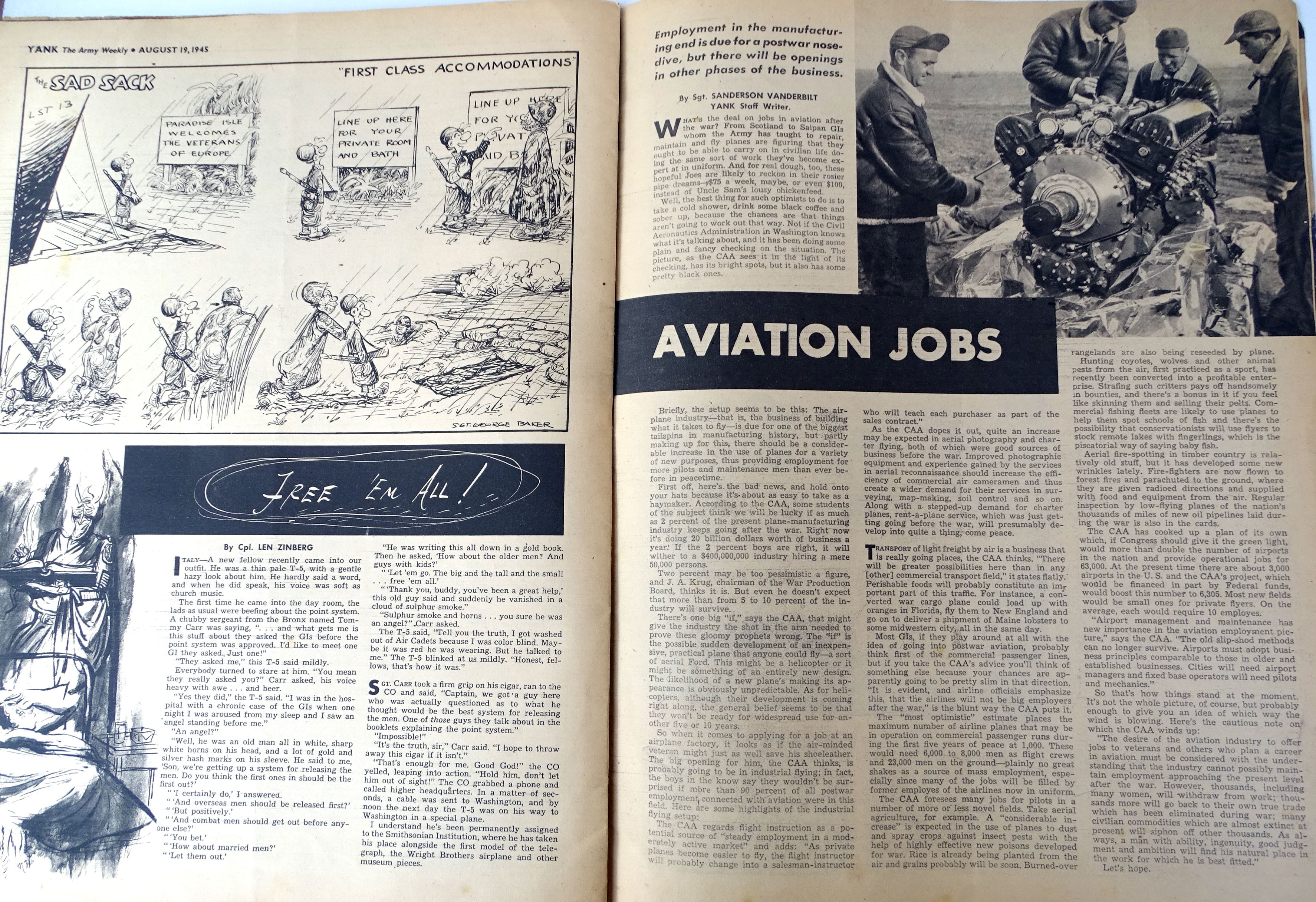 Yank magazine August 19 1945. Continental edition Victoire sur le Japon  Howard Brodie