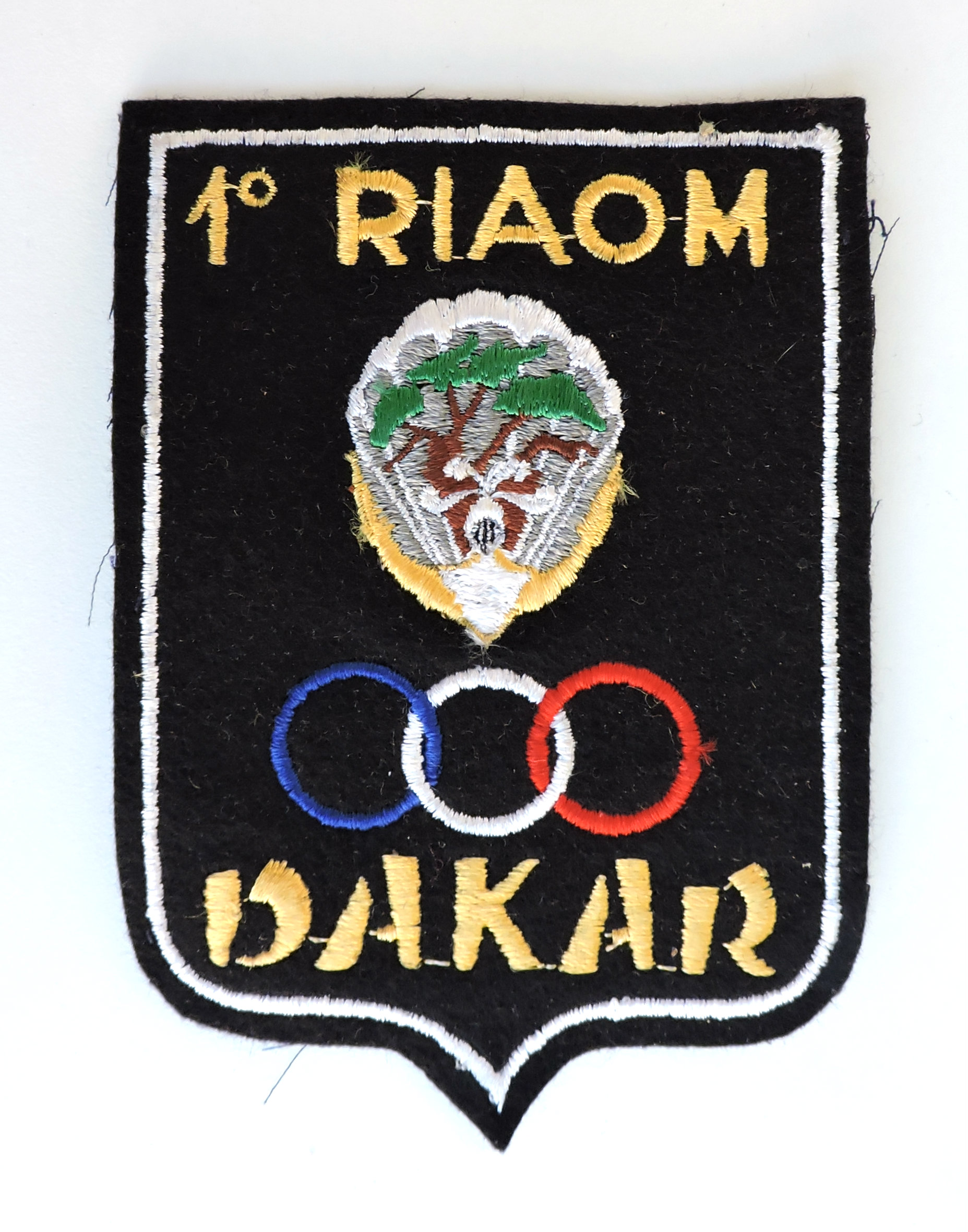 Ecusson pour tenue de sport 1&deg;RIAOM 1965-1974