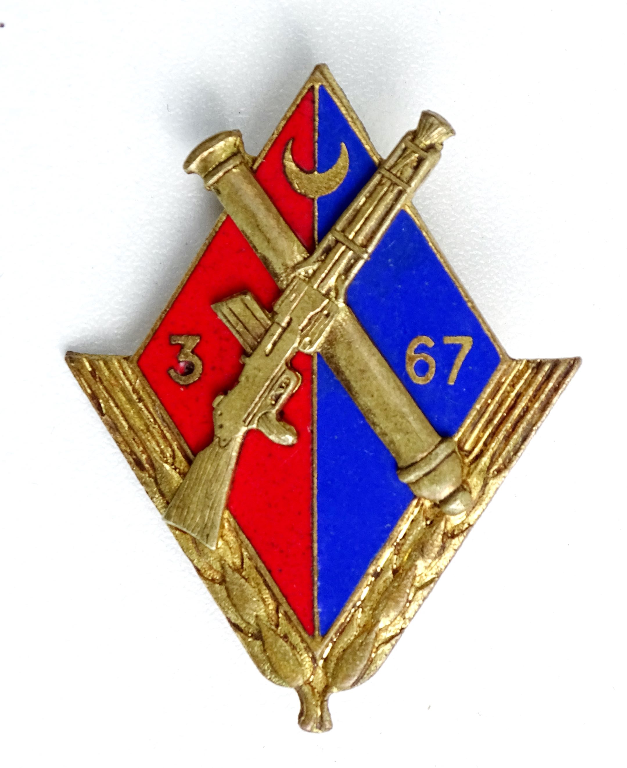 Insigne 3&deg; Groupe du 67&deg; R&eacute;giment d&#039;Artillerie d&#039;Afrique AFN
