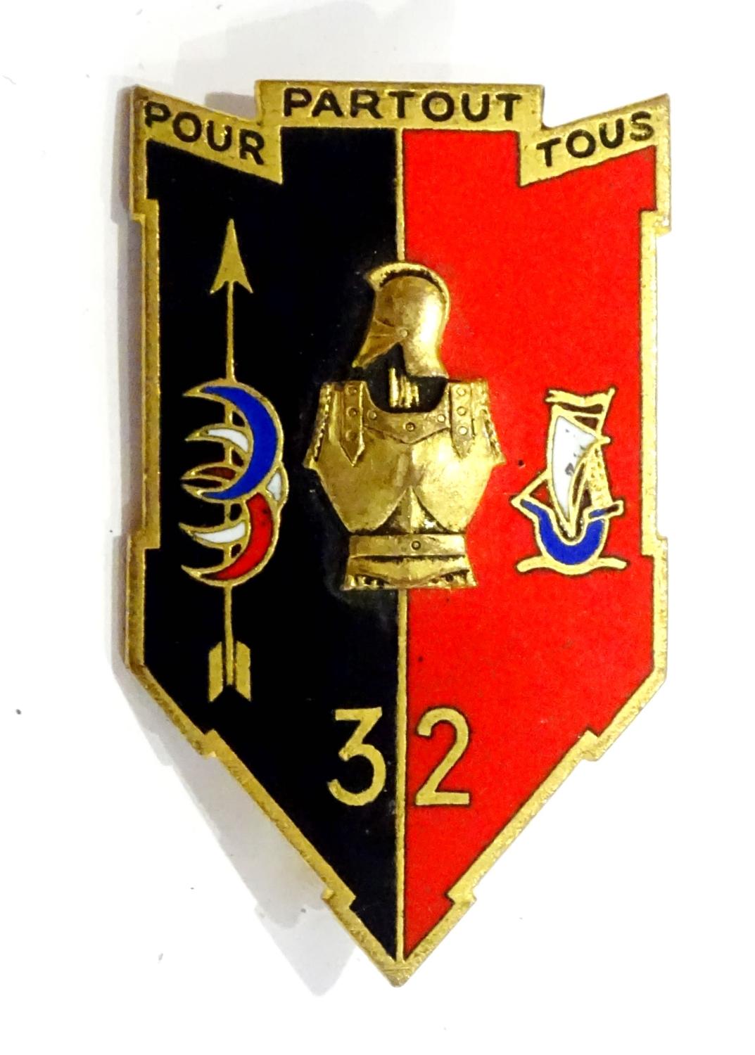 Insigne 32&egrave;me Bataillon du G&eacute;nie Partout pour tous G.1018