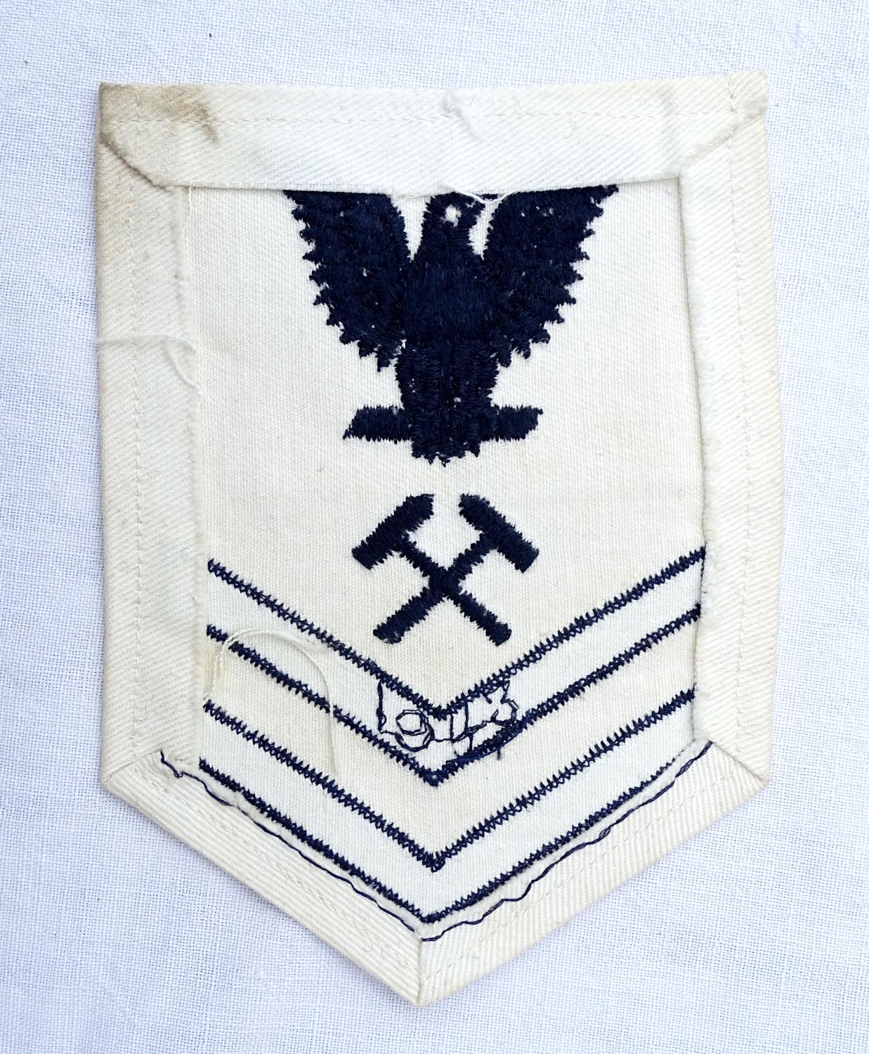 Sleeve rate USN Petty Officer 2nd class  brod&eacute; 1943