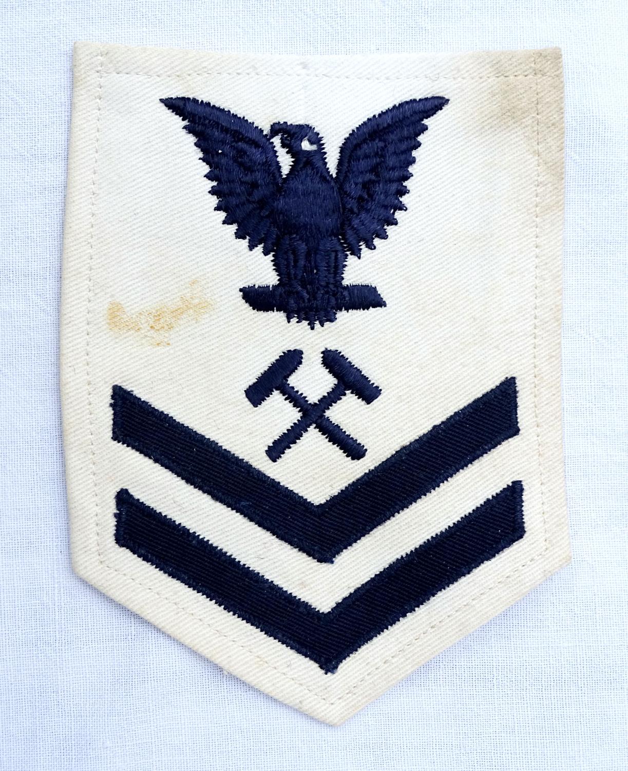 Sleeve rate USN Petty Officer 2nd class  brod&eacute; 1943