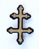 Broche Croix de Lorraine en acétate Epoque Libération