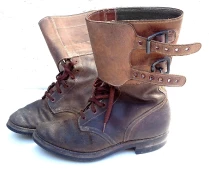 WACS Boots, service, combat women\'s. 1944 Size 5 1/2
