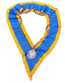 Echarpe de confrérie et médaille Chevalerie Delphinale des Barons de Crémieu