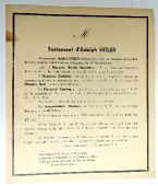 Tract Testament d\'Adolph Hitler septembre 1944