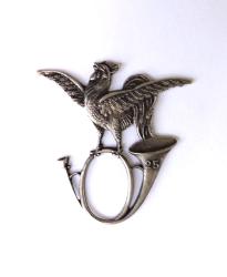 Badge 25&deg; Bataillon de chasseurs alpins Coq ailes d&eacute;ploy&eacute;es