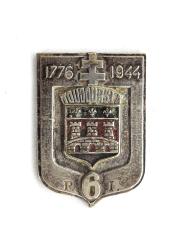 Insigne 6&deg; R&eacute;giment d&#039;Infanterie 1944 peint