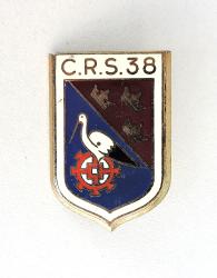 Badge  French police C.R.S. 38  Drago