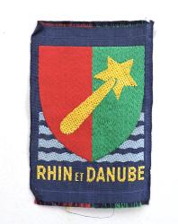 Insigne tissu Rhin et Danube  Tiss&eacute;, grosse masse d&#039;arme