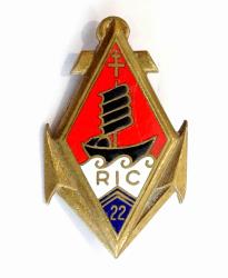 Insigne 22&deg; R&eacute;giment d&rsquo;Infanterie Coloniale  Drago Ber.  ANC