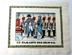 Affichette lithographi&eacute;e Le paradis des braves Guy Arnoux Napol&eacute;on Grande Guerre