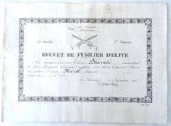 Brevet de Fusilier d&#039;&eacute;lite  26&egrave;me R.I. Nancy 1936