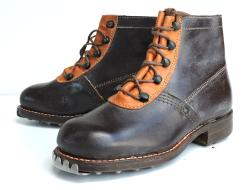 Studded leather boots for boy circa 1940