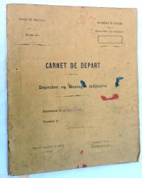 Carnet de d&eacute;part  D&eacute;p&ecirc;ches ou messages militaires 1916