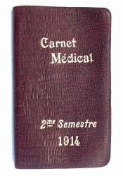 Carnet m&eacute;dical  2&egrave;me semestre 1914. Agenda
