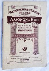 Catalogue de la manufacture d&#039;armes de luxe A.Gonon &amp; Hur. Vers 1900