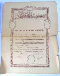 Certificat de Bonne Conduite 6&deg; R&eacute;giment de Chasseurs d&#039;Afrique 1919