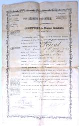 Certificat de Bonne Conduite 99&deg; R&eacute;giment d&#039;Infanterie 1899 Bourgoin