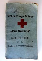 Croix Rouge Suisse Notizbuch f&uuml;r die Deutschen Kriegsgefangenen  1914-1918