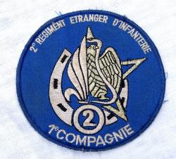 Ecusson 1ere Compagnie 2&egrave;me R&eacute;giment Etranger d&#039;Infanterie