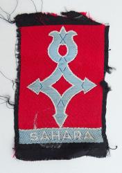 Ecusson Sahara  Troupes sahariennes tiss&eacute; Variante, des accrocs