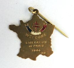 Epinglette Welcome Liberation of Paris 1944  MB