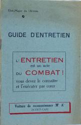 Guide d&#039;entretien Voiture de reconnaissance M3A1 Scout Car  Etat-Major de l&#039;Arm&eacute;e 1950