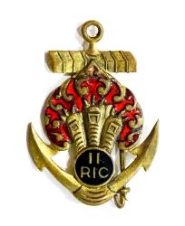 Insigne  11&deg; R&eacute;giment Infanterie Coloniale  Drago Paris Dos lisse