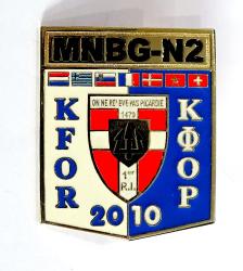 Insigne 1er R&eacute;giment d&#039;Infanterie  KFOR 2010  MNBG-N2