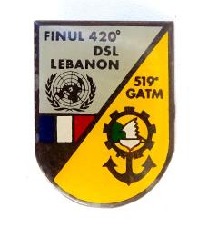 Insigne OPEX 519&deg; GATM  FINUL 420&deg;DSL Lebanon
